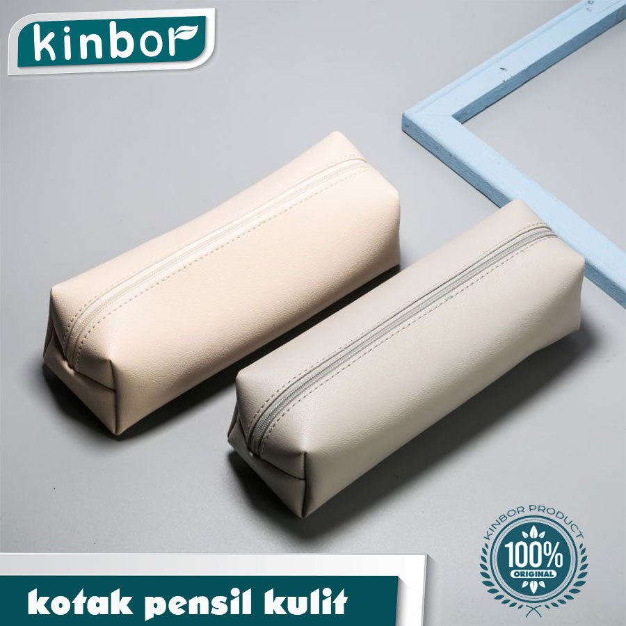 Tempat pensil bahan kulit/ Pencil case korean style aesthetic