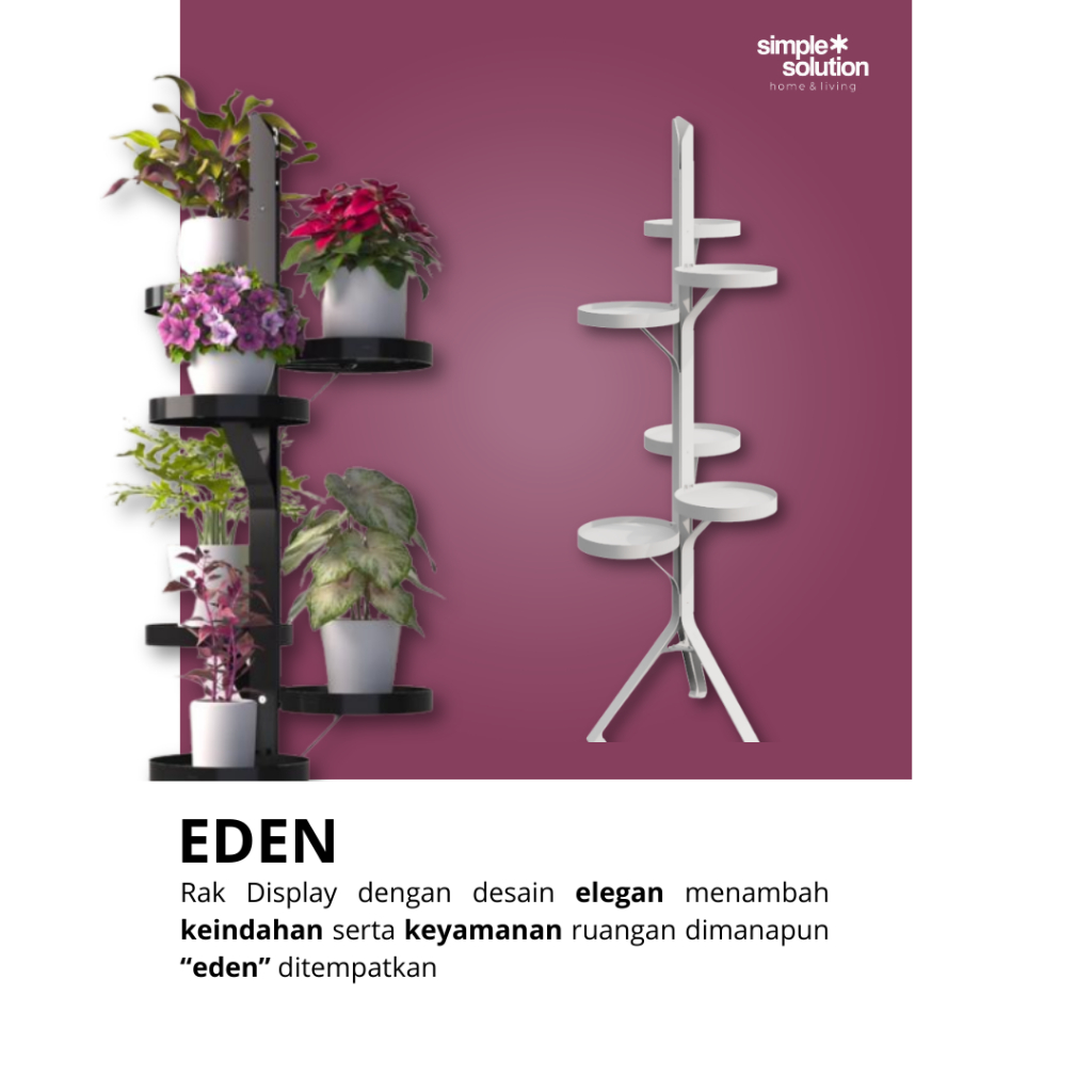 Rak Tanaman | EDEN Display Rack | Rak Pot Bunga Susun Tanaman Hias | Rak susun | Rak Dekorasi Dalam 