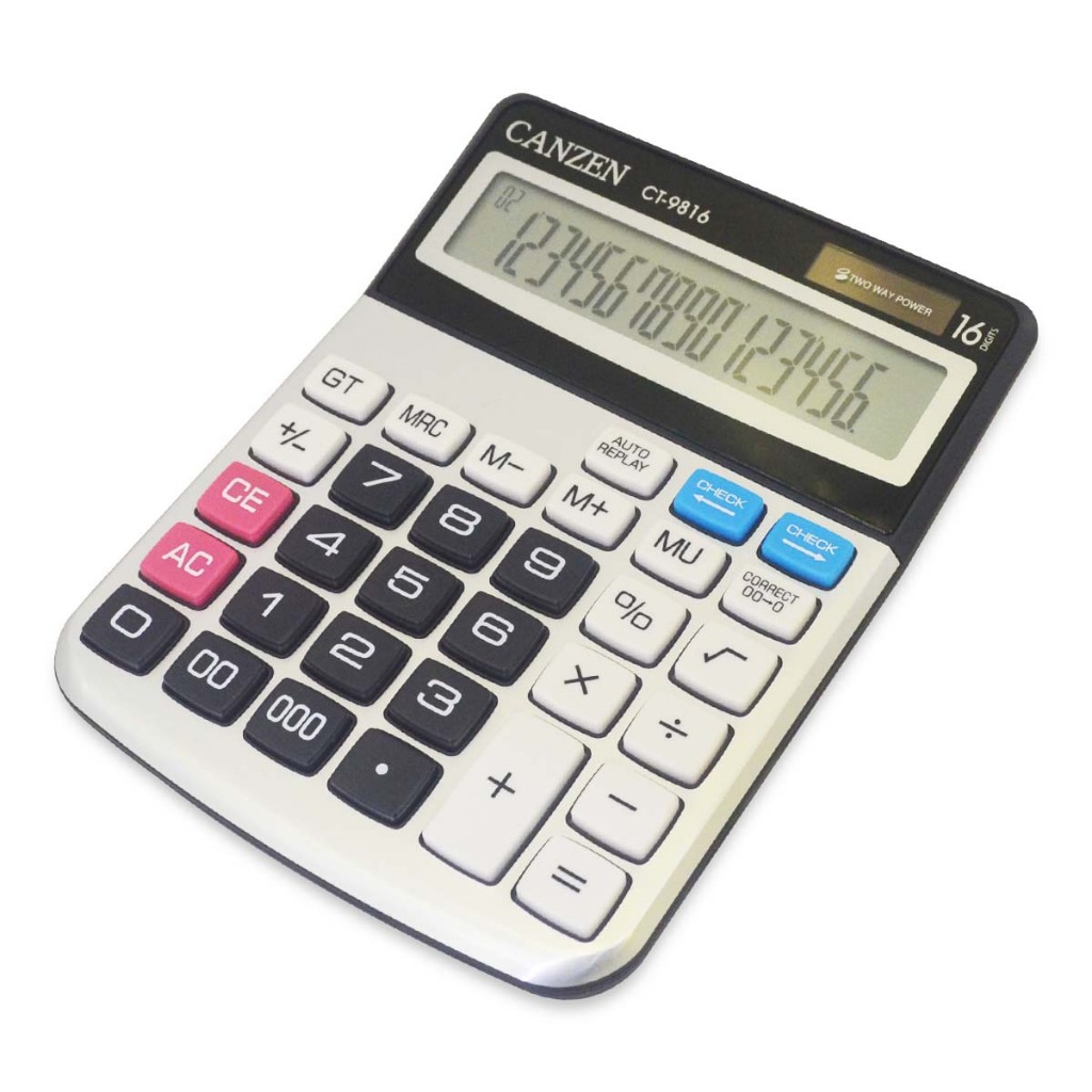 

Kalkulator Canzen CT-9816 Desktop Calculator Mirip Citizen 16 Digit