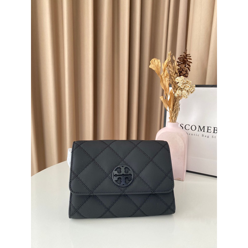 TB willa matte chain wallet black