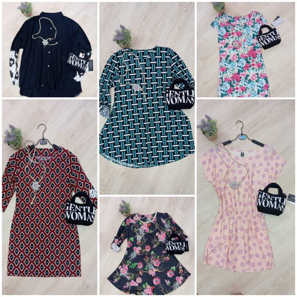 ATASAN WANITA BERMOTIF/ BLOUSE BUNGA KEKINIAN