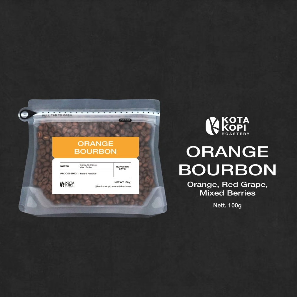 

Kota Kopi Roastery - Orange Bourbon - Orange Flavour Biji Kopi Bubuk Single Origin 200 gram 100 gram 200g 100g
