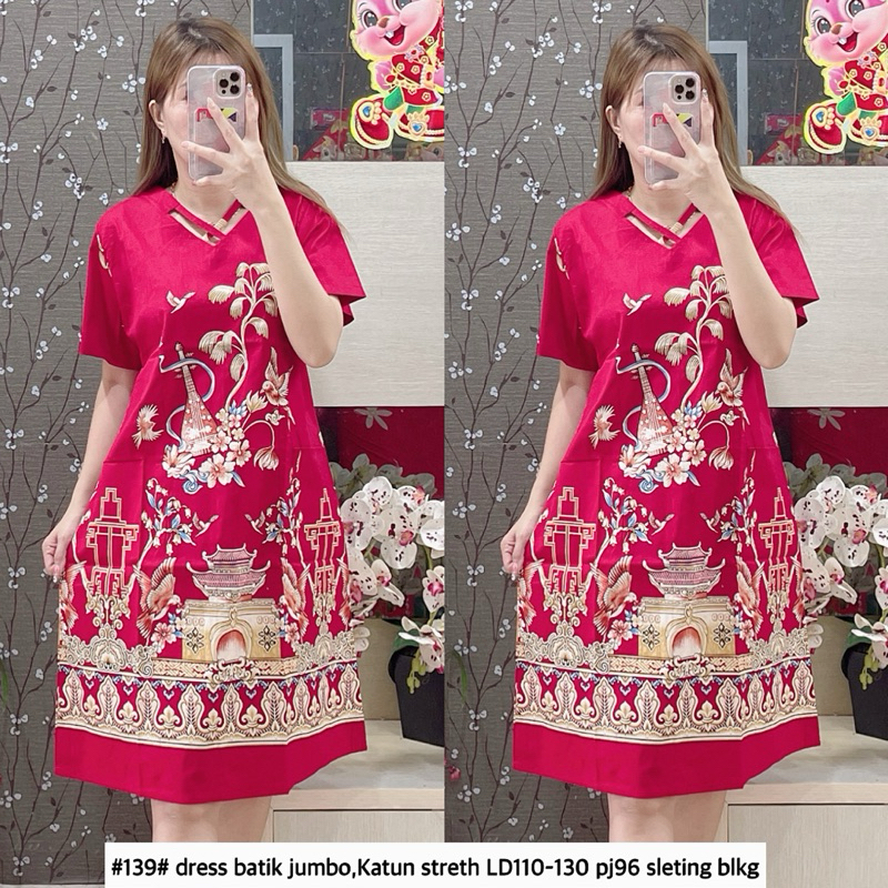 dress batik jumbo katun premium