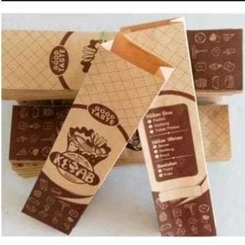 

100 Lembar bungkus kebab / Kemasan kebab / Box kebab / Wadah kebab