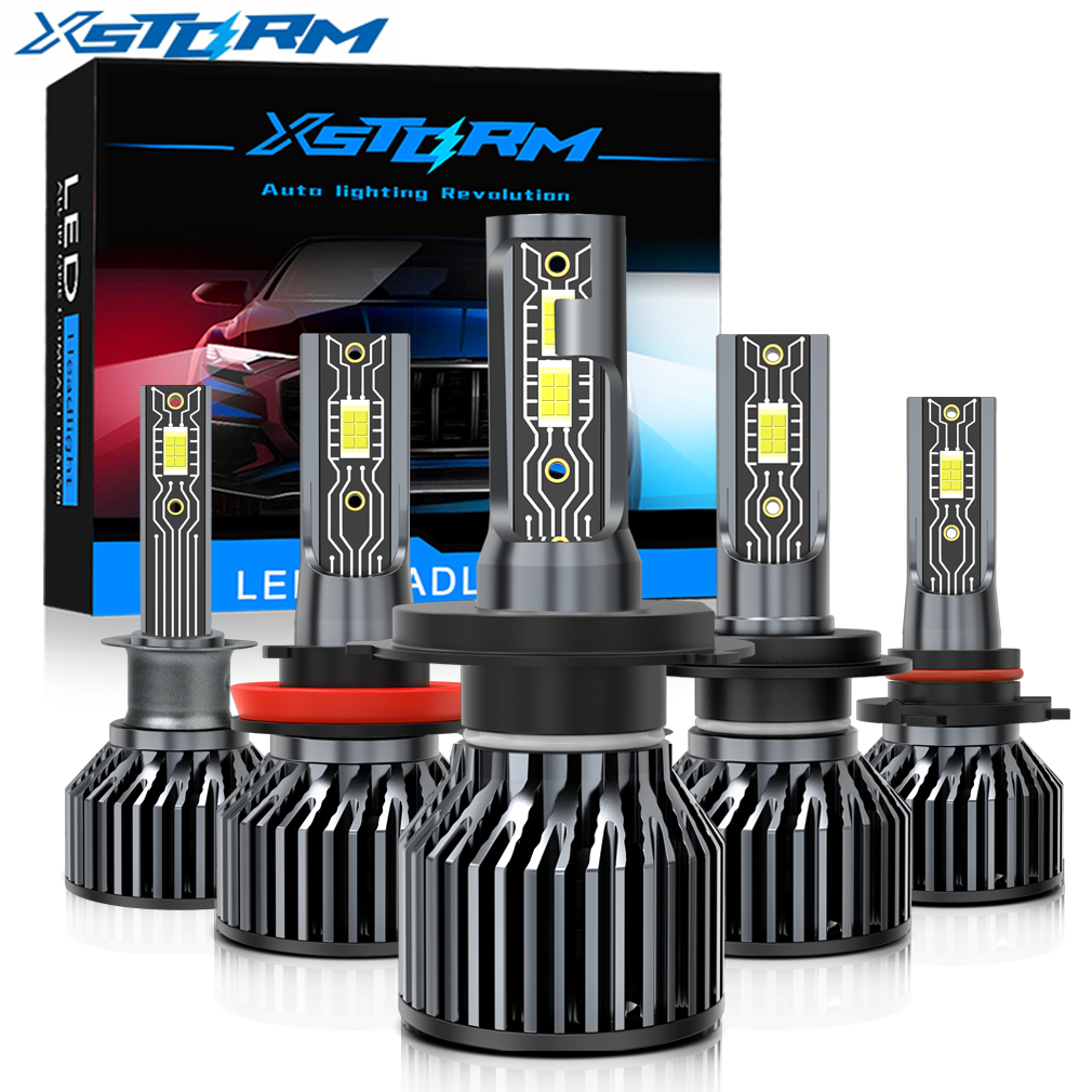 XSTORM 2pcs 80W H4 H11 Led Lampu Depan Mini Super Bright Turbo Led 15000Lm Car Light Bulbs