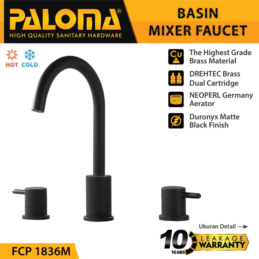 PALOMA FCP 1836M Keran Wastafel Cuci Tangan Kran Air Panas Dingin
