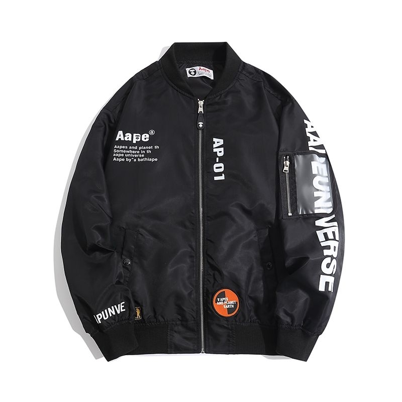jacket Bomber Aape Ap-01 Universe Zipper Jaket Parasut Unisex Pria wanita