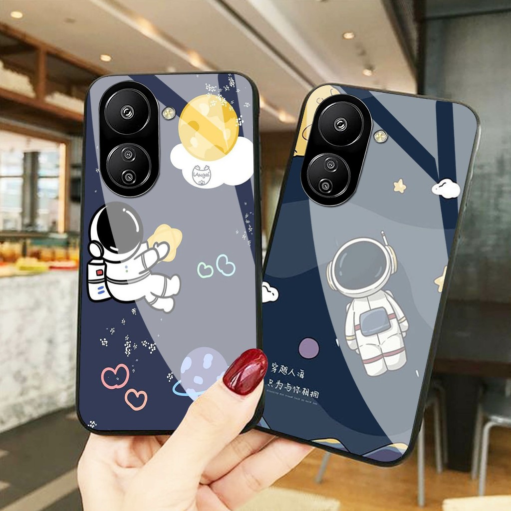 Case Kaca Redmi 13C - Kesing Hp Redmi 13C  - Case Kaca Kilau  Redmi 13C  - Case  Redmi 13C  (GC114)