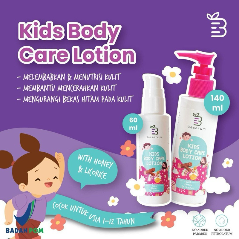 BESERUM Kids Body Care Lotion Cream Melembutkan Memutihkan Menutrisi Kulit Anak