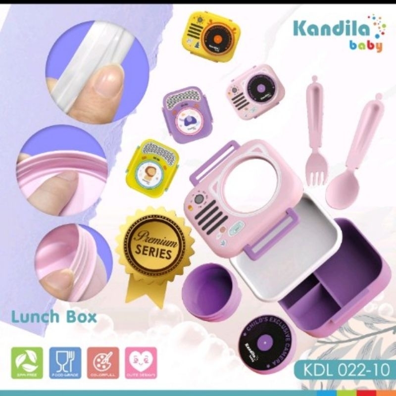 KANDILA LUNCH BOX CHARACTER WITH FORK & SPOON - 680ML / KDL 022-10 / KOTAK MAKAN KOTAK
