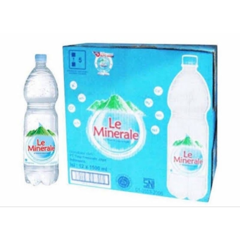 

AIR MINERAL LE MINERALE 1.5 LITER (1 KARTON ISI 12 PCS)