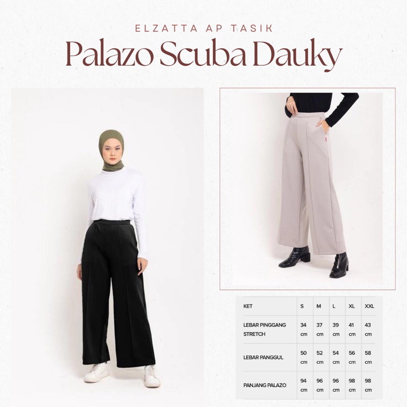 Celana Kulot Scuba Dauky Palazo Scuba Dauky Celana Kulot Dauky