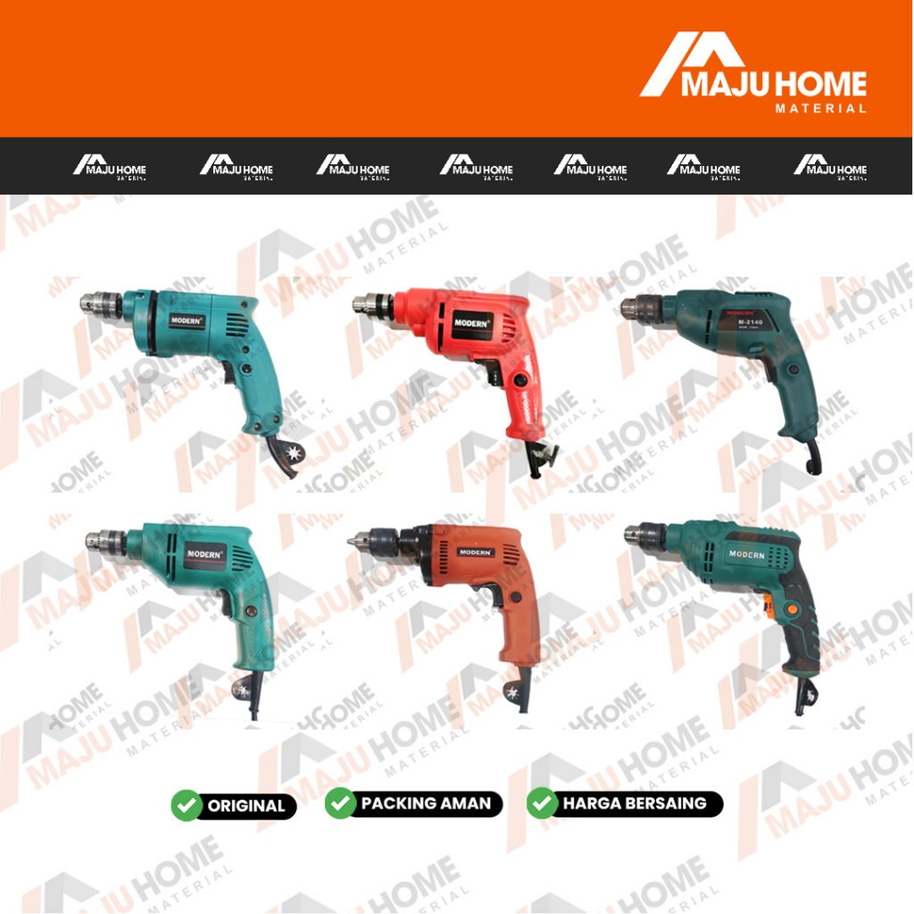 Modern Mesin Bor Listrik Tangan 10 mm ( JIZ-10B M-100B M-100C M-2140 ) 13 mm ( M-2150 M-2130 M-2111 