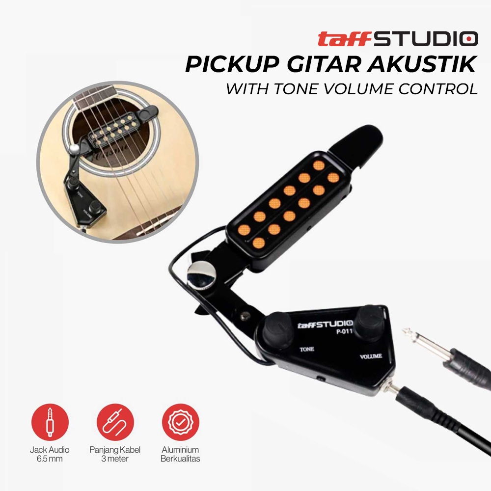 Pickup Gitar Akustik With Tone Volume Control - P-011