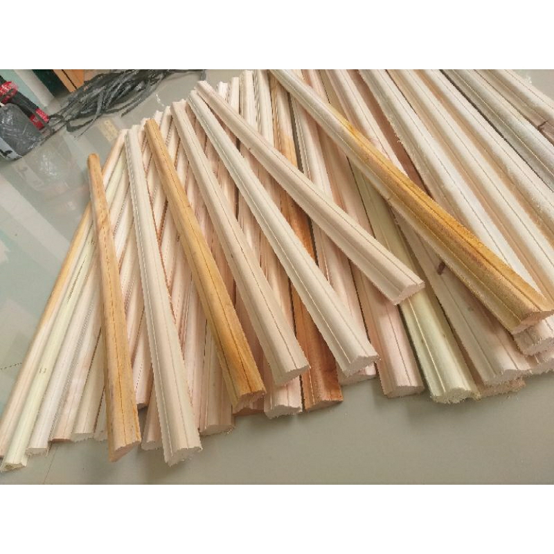 lis kayu wall moulding panjang 1 mtr lebar 3.5 cm