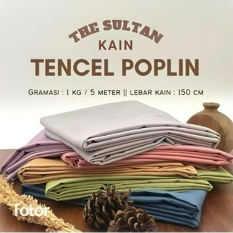 Kain TENCEL POPLIN Original Quality Bahan TENCEL POPLIN Premium Meteran "Grade A"