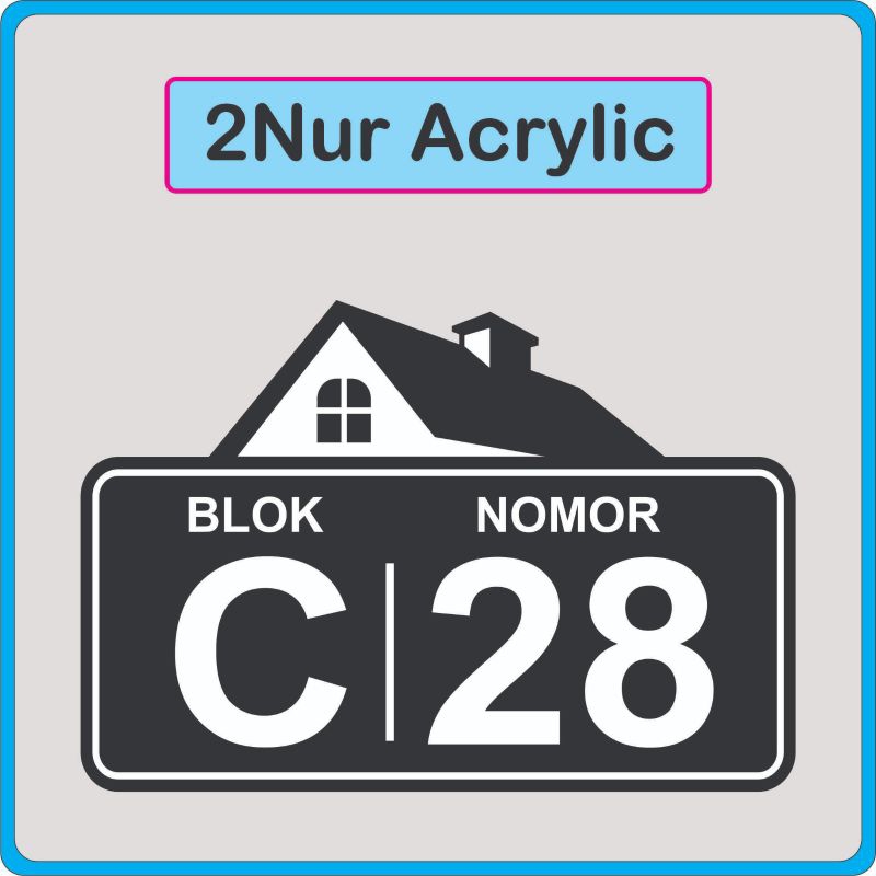 Papan Nama Nomor Rumah Akrilik