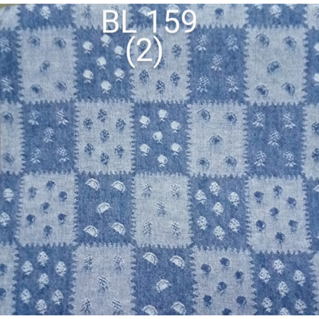 Bahan Kain Jacquard Jeans/Denim Meteran Batik Motif BL_159