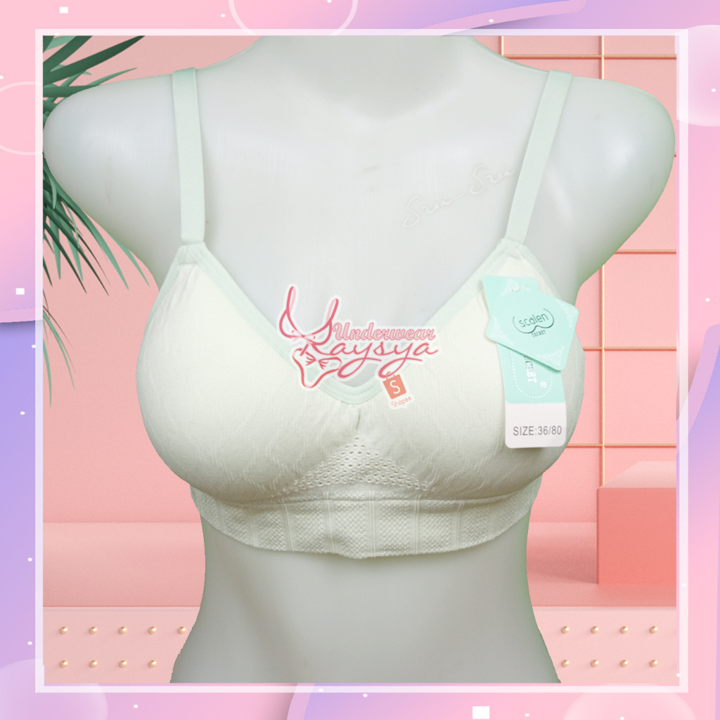 Bra BH Rajut Scalen Secret I Bra busa tipis dan tanpa kawat Ukuran 34-40