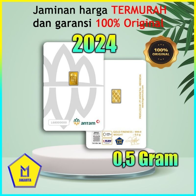 LM EMAS ANTAM 0,5 GRAM, LOGAM MULIA TERBARU