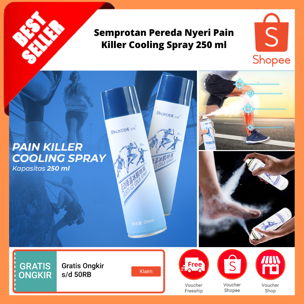 Semprotan Pereda Nyeri Pain Killer Cooling Spray 250 ml Semprot Olahraga cidera pereda nyeri otot
