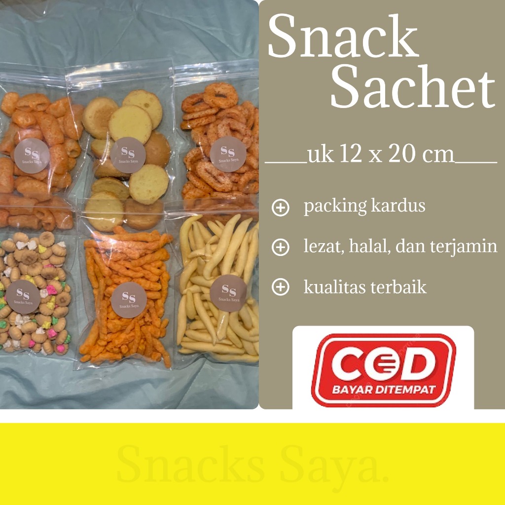 

Aneka Snack Sachet Mulai dari seribuan Makanan Ringan / Cemilan Camilan Kiloan Renyah / Kerupuk Udang, Gabus Keju, Roti Bagelan, Makaroni Balado, Cheetos, Kue kancing [Snack Saya]