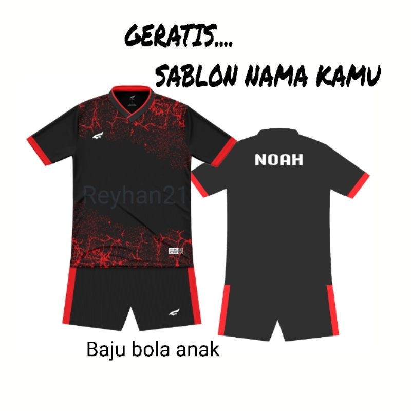 [GERATIS SABLON NAMA] BAJU BOLA ANAK KAOS STELAN TEAM FUTSAL VOLI BADMINTON PAKAIN OLAHRAGA ANAK