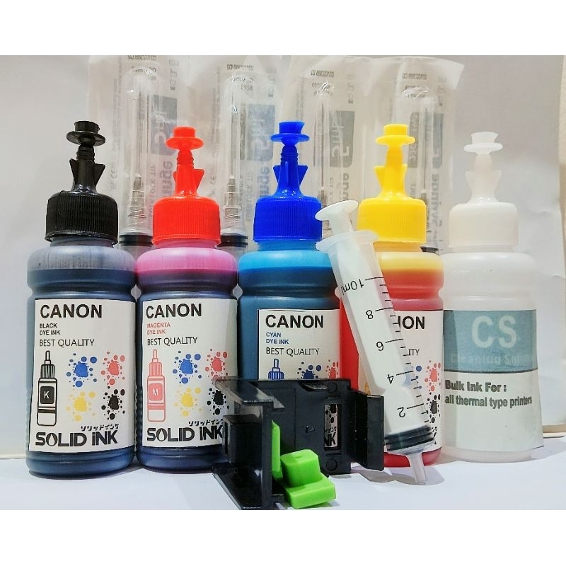 Paket Tinta Canon Ip2770 MP287 4 Warna +Head Cleaner + Toolkit