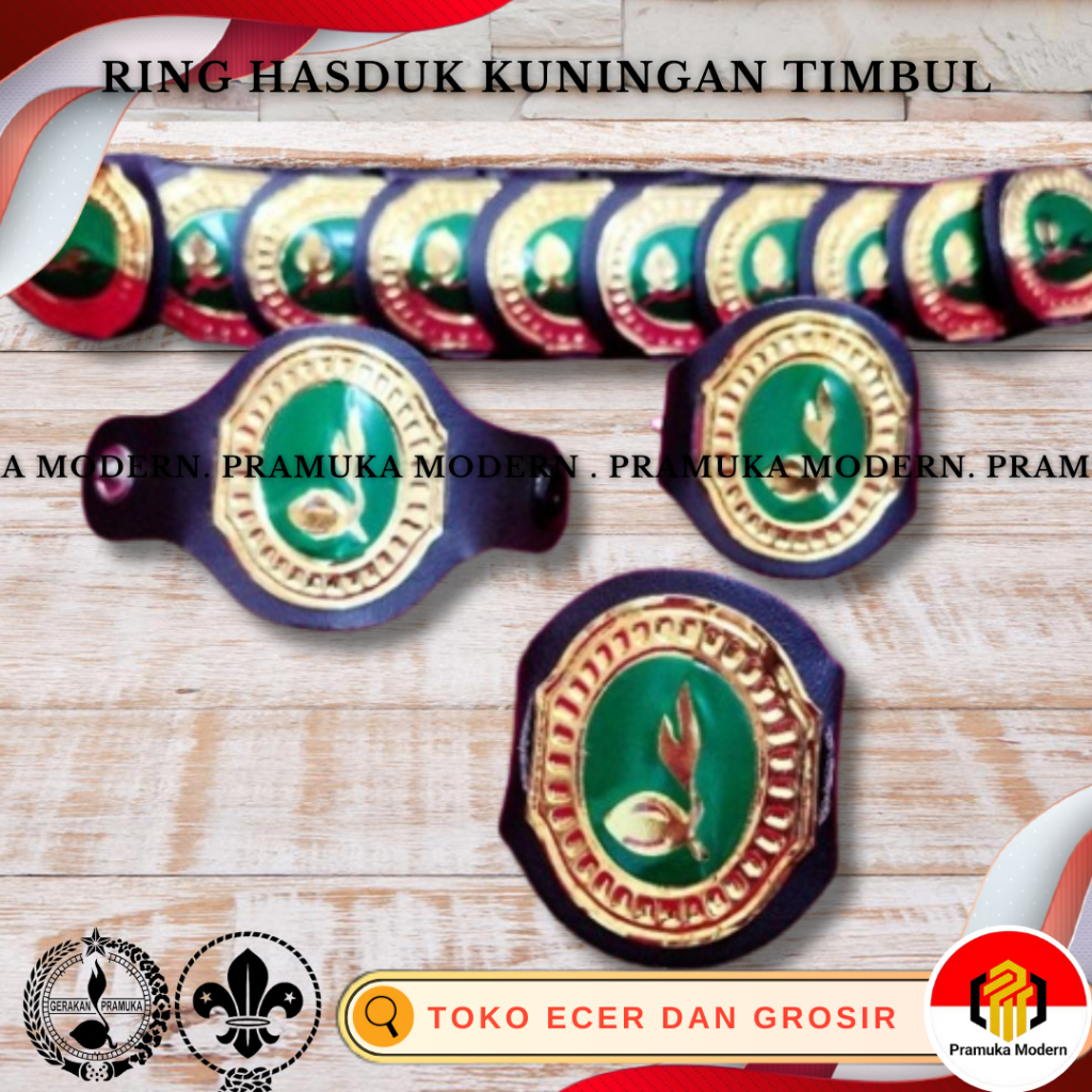 Ring hasduk pramuka siaga kalep timbul  / ring kacu siaga / ring kacu pramuka siaga kuningan timbul 