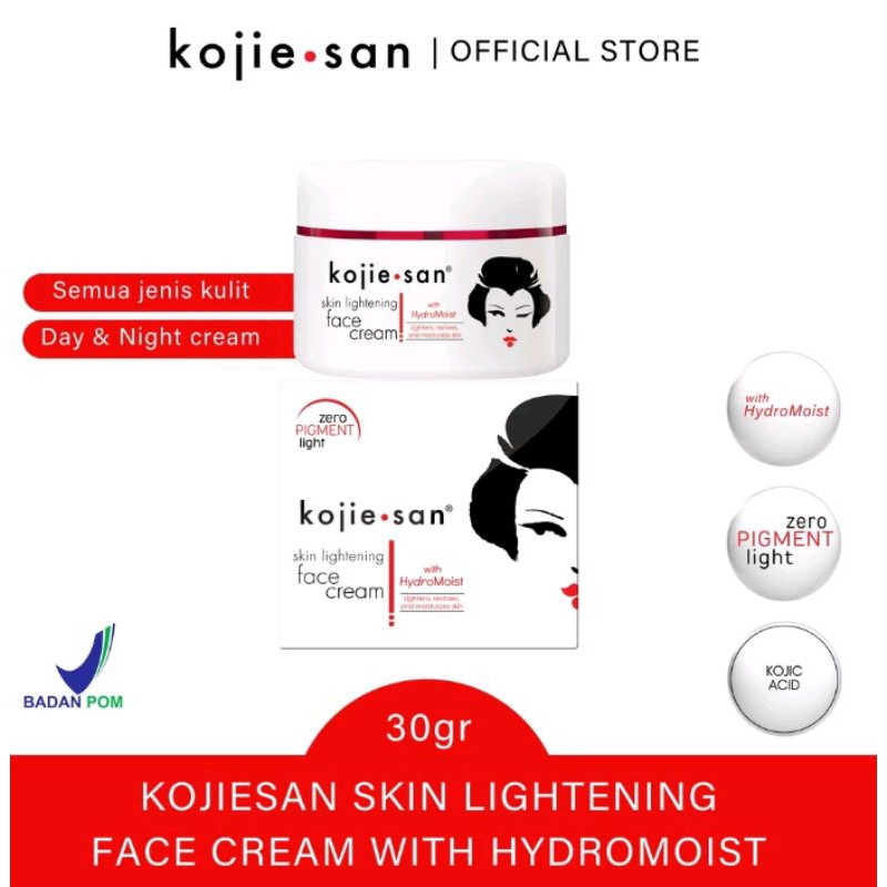 KOJIE SAN Cream Face Lightening 30g | Cream pagi dan malam
