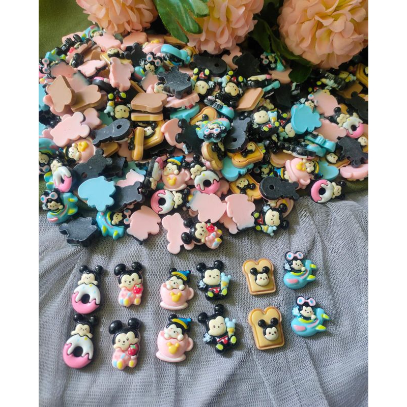100 pcs Clay resin DIY glosi karakter Mickey mouse/ Clay Disney seri