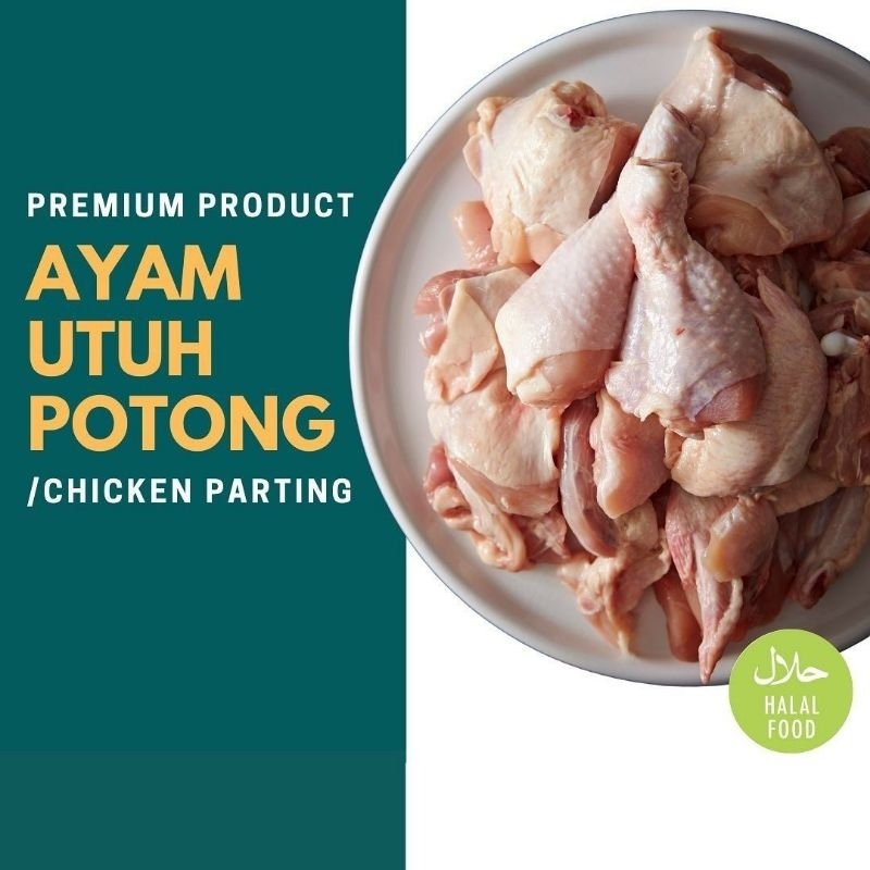 

Ayam Utuh Potong/Parting 10 Murah 900gr Sehat Halal Bersih BEKU/FROZEN SKH