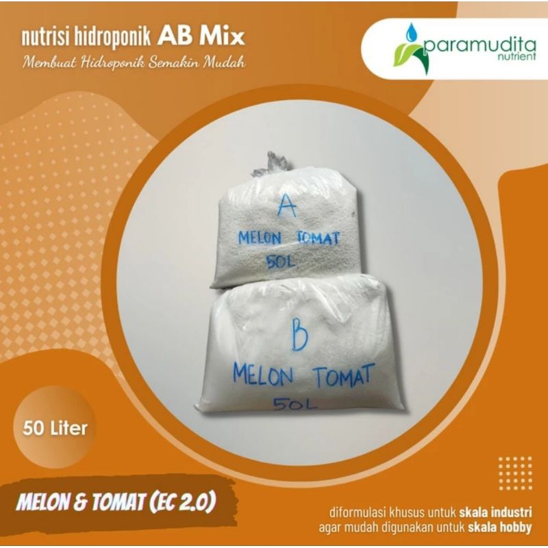 Nutrisi Hidroponik Ab Mix Melon Tomat 50 Liter || Paramudita Nutrient