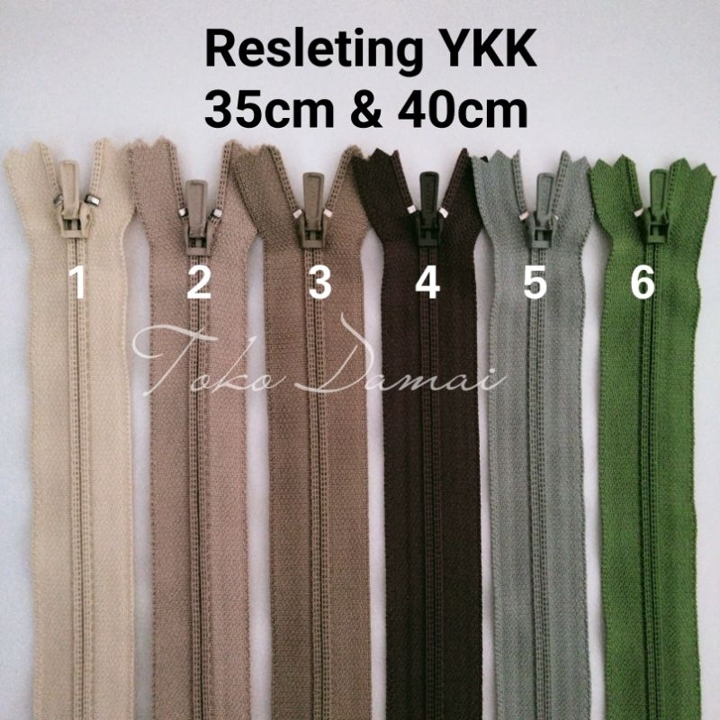 Resleting YKK 35cm &amp; 40cm (Per Pcs)
