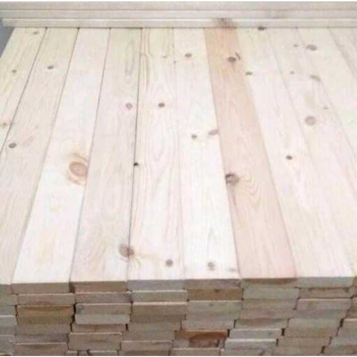 Papan Kayu Palet Pinus Jati Belanda Serut Amplas Halus Ukuran Custom
