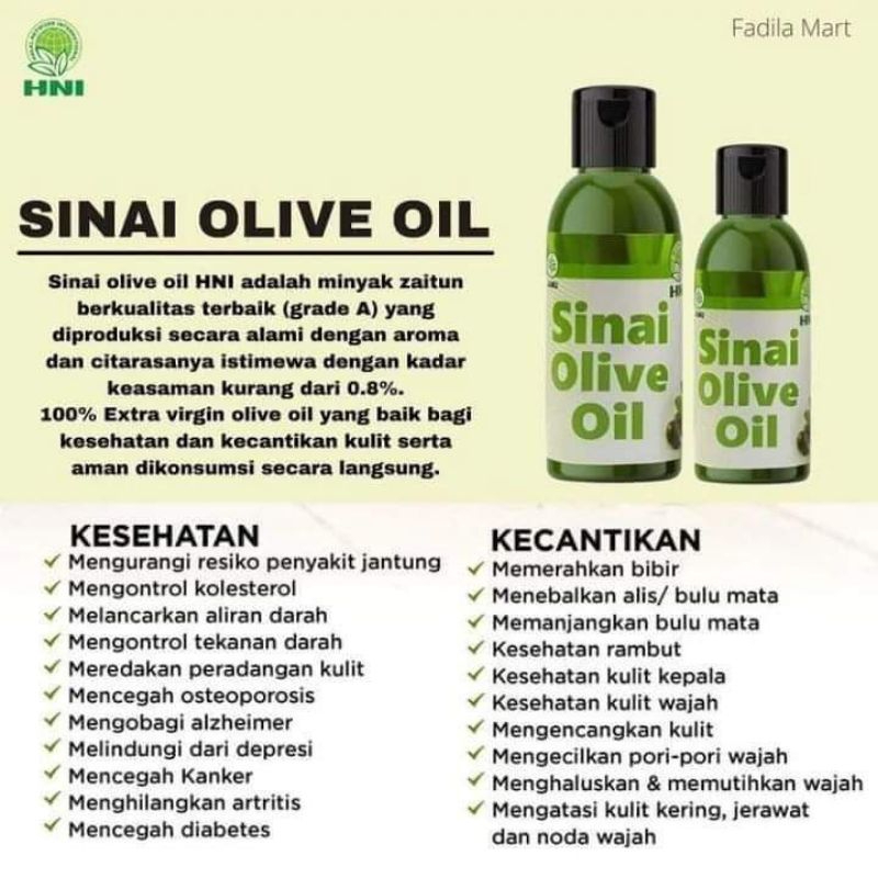 

Sinai Olive Oil | Minyak Zaitun HNI HPAI