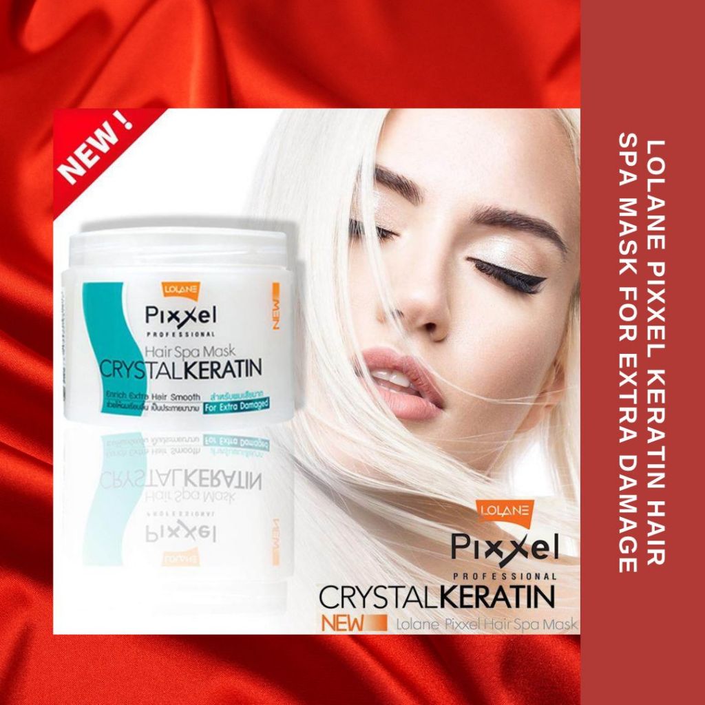 Lolane Pixxel Keratin Hair Spa Mask For Extra Damage 450ml - Rambut Rusak