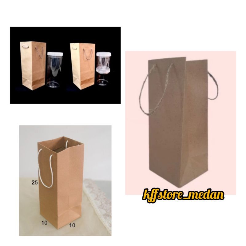 

Paper Bag Cokelat 10x10x25cm (per pcs)