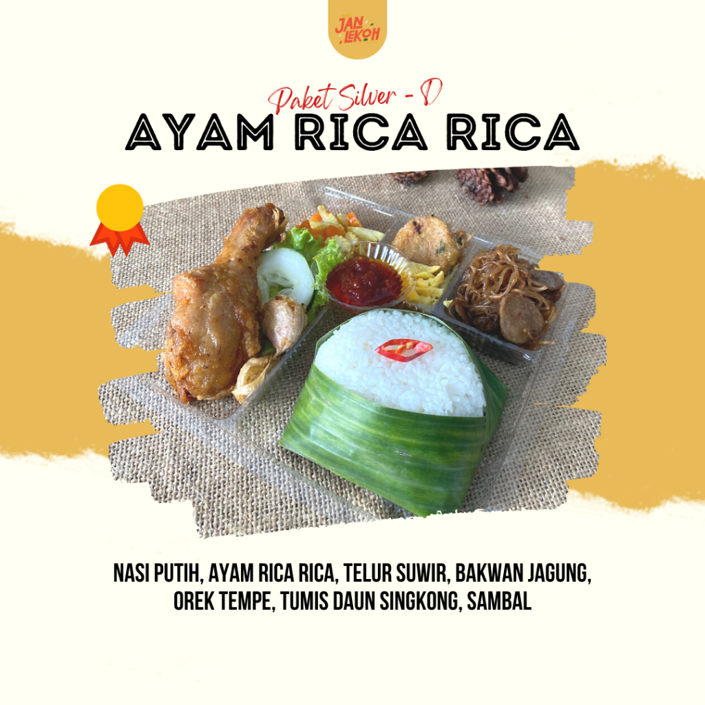 

NASI BOX JANLEKOH - PAKET SILVER - AYAM RICA RICA