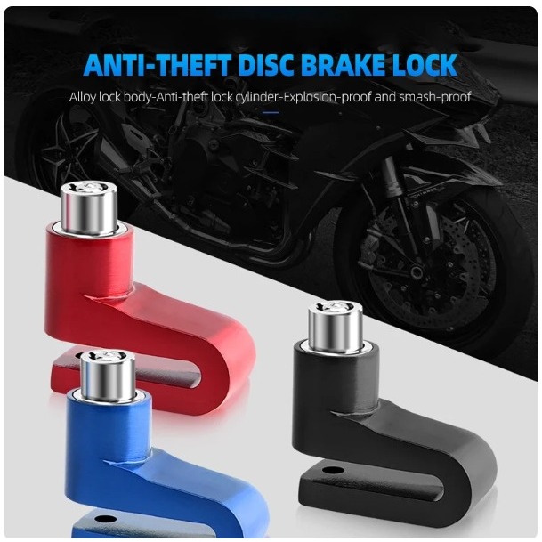 Kunci Gembok Disc Lock pada Cakram Sepeda Motor Universal — 6