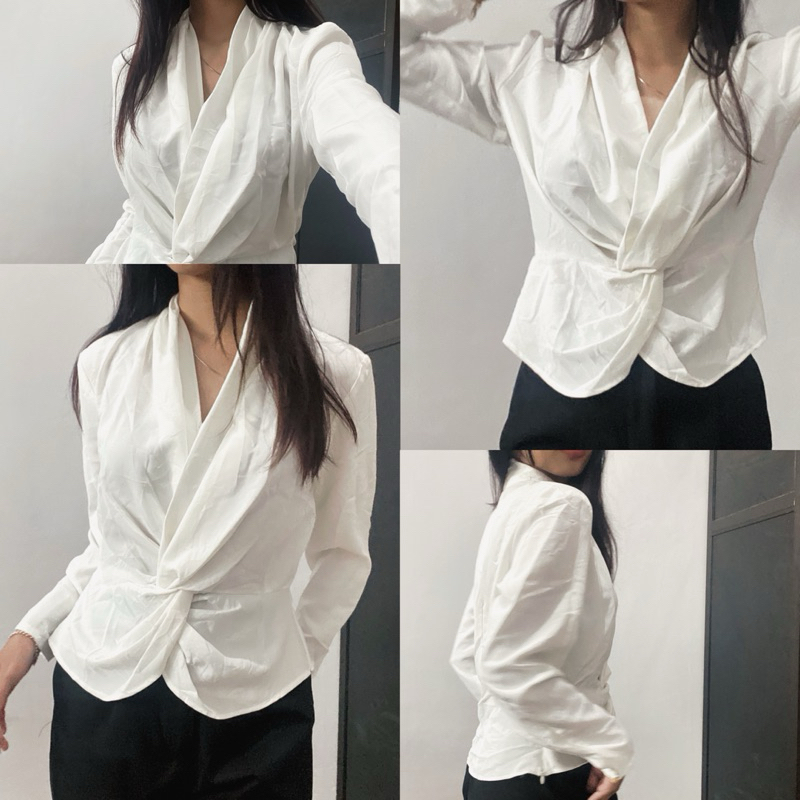 003 Baju kantor preloved | Baju putih formal | Inner blazer / jas