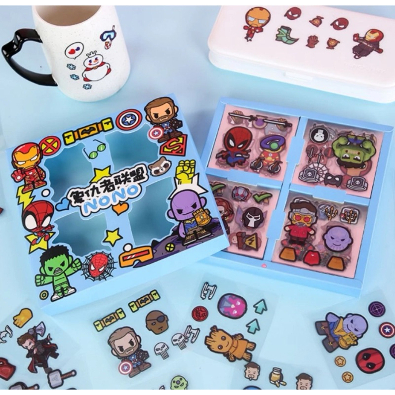 

MBK 10pcs Sticker One Piece Avengers marvel Naruto Roblox x minecraft