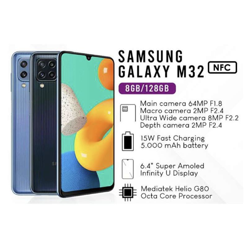 Samsung Galaxy M32 Ram 6/128 | 8/128Gb - Garansi Resmi Samsung NFC