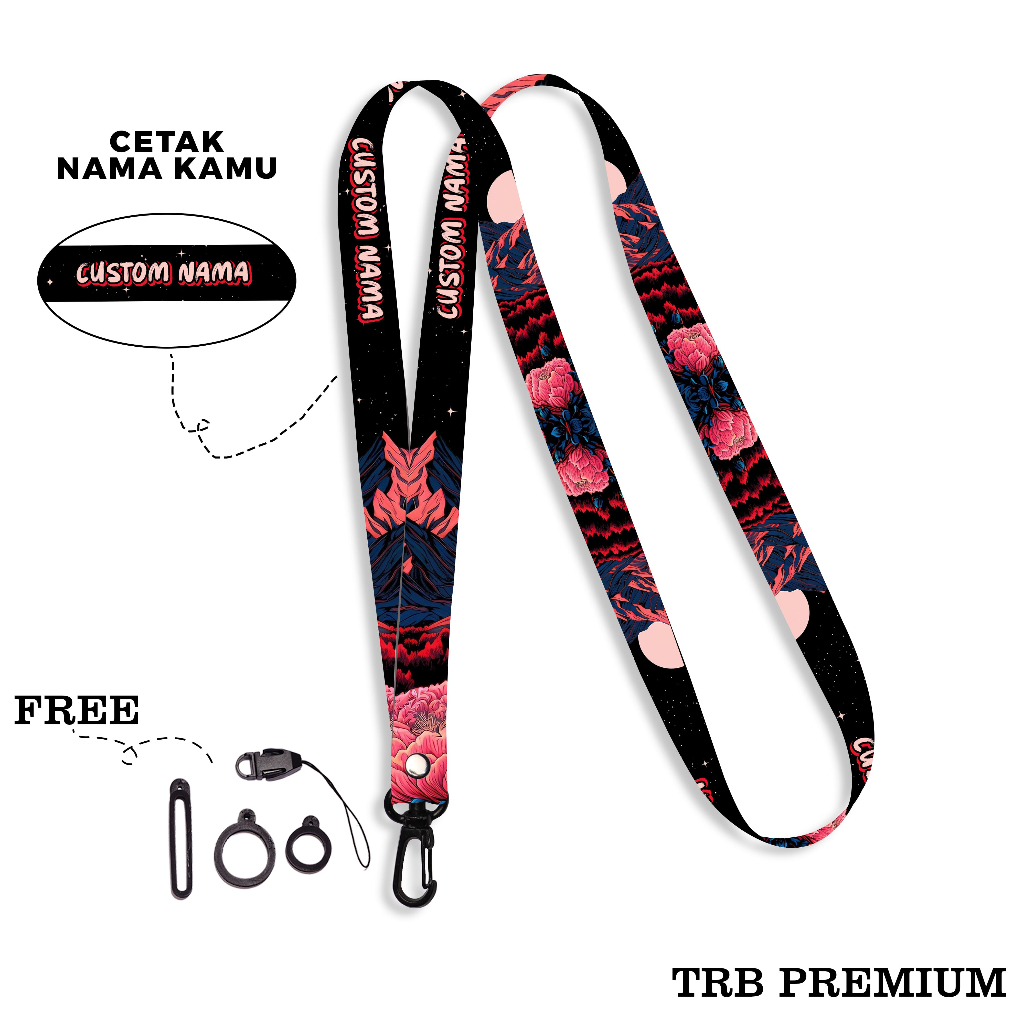 

Lanyard Custom Nama Trubbershop 1,5 cm Full Printing 2 Sisi Series Jepang Free Kaitan HP Oring Bisa Request Nama Gantungan HP Aesthetic Tali Lanyard Murah DESAIN 1