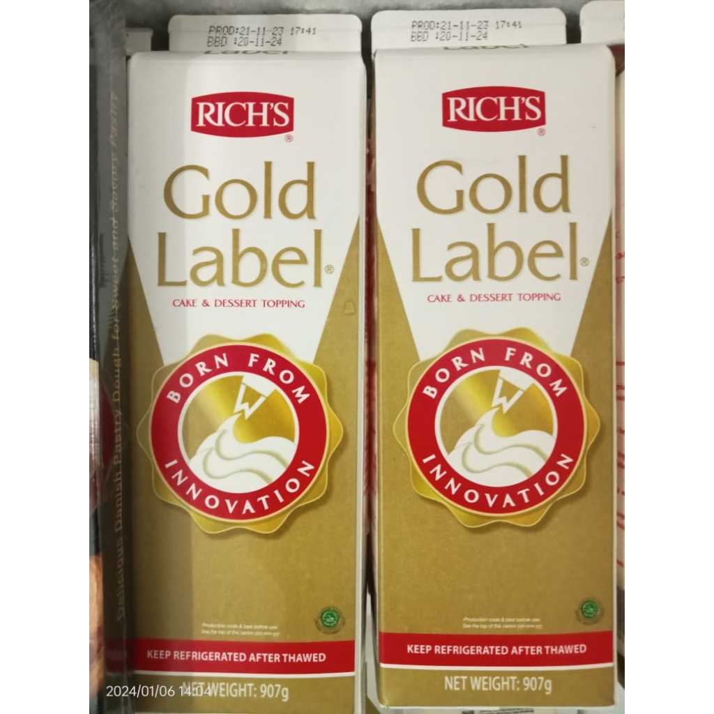 

Richs Gold Label Whipping Cream Cair 907gr