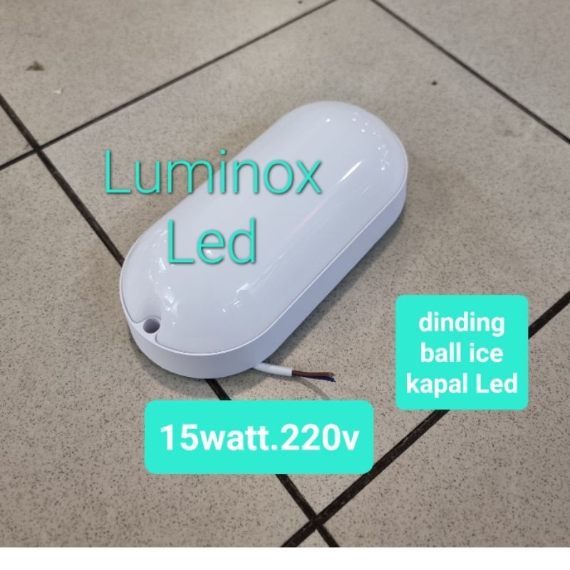 lampu dinding kapal ball ice led 15 watt 15w / teras plafon garasi 15watt taman outdoor 15 w putih 2