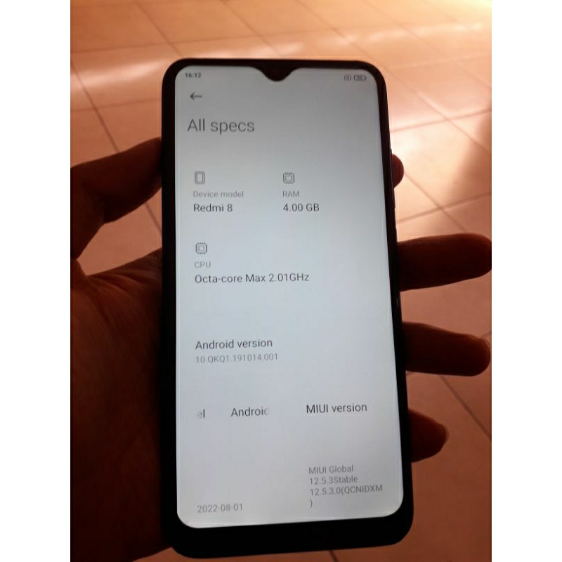 Xiaomi Redmi 8 4/64gb Blue Sidik jari Second Hp only No minus