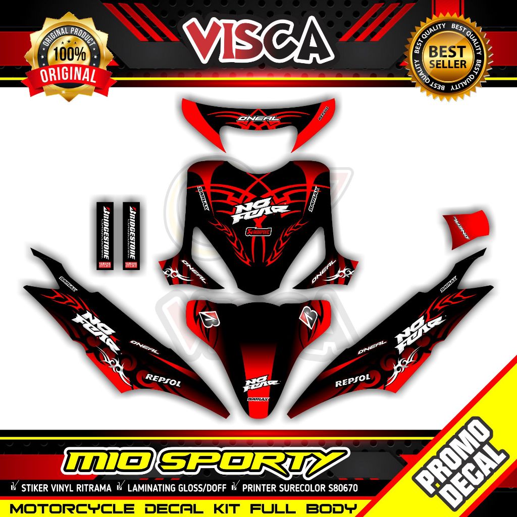 Decal Mio Sporty Full Body Stiker Mio Sporty Full Body Striping Mio Sporty Variasi Decal Hologram Mi