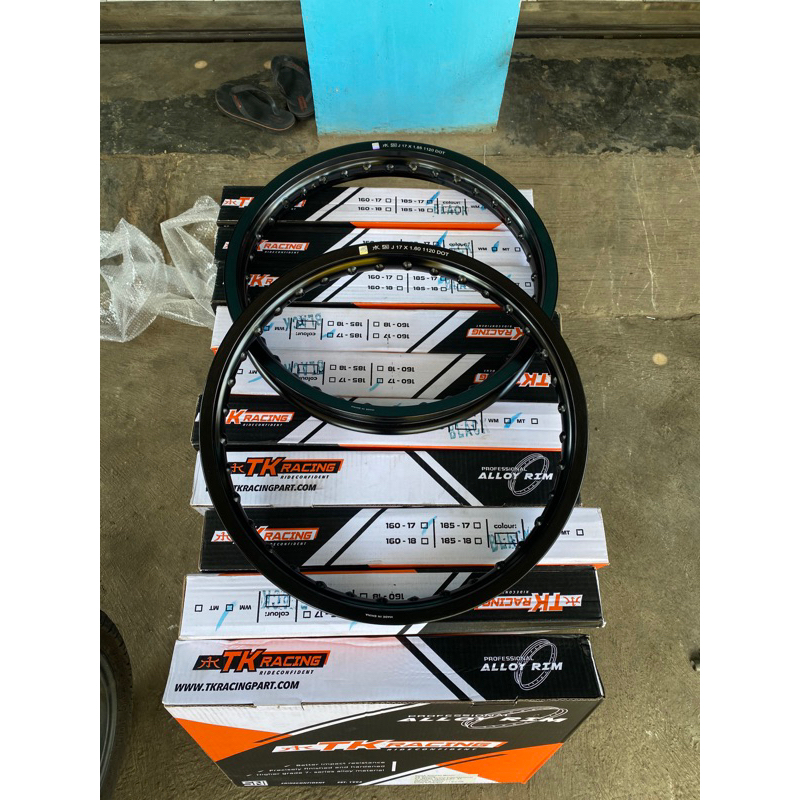 VELG TK RACING 160/185 RING 17 HITAM GLOSSY