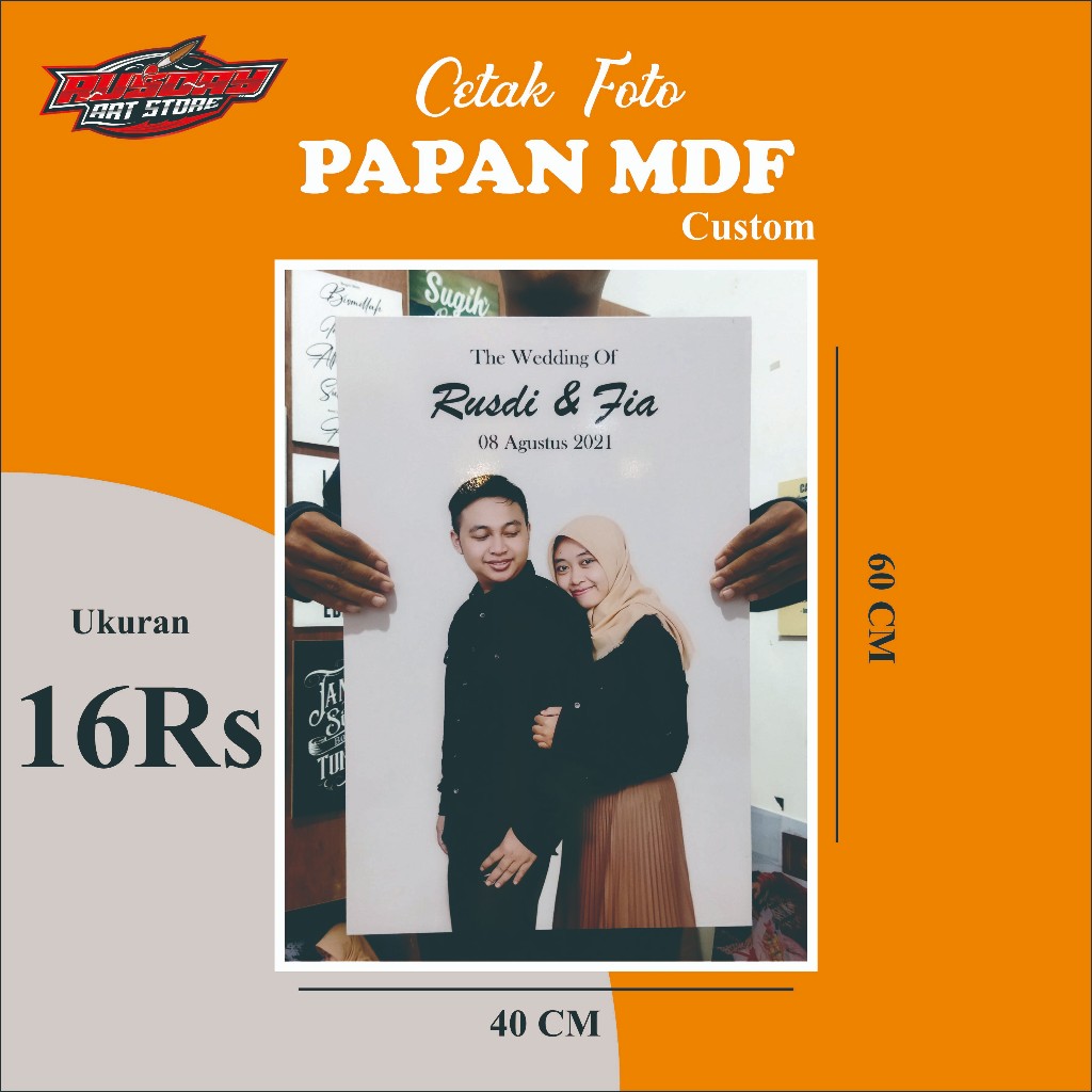CETAK FOTO WEDDING UK 16R, 16RS & 20R - MEDIA PAPAN MDF UK 16R, 16RS & 20R // FREE DESAIN